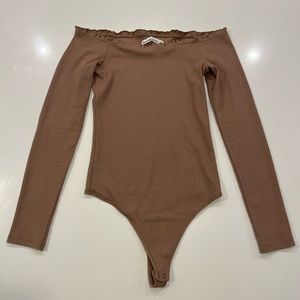 Abercrombie off-shoulder thong bodysuit